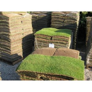 Césped natural en tepes